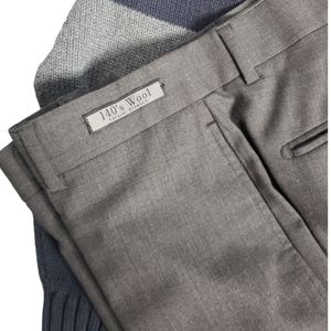 Cosani Jake 140's Wool Trousers Natural Stretch Office Events 36 × 30 Business
